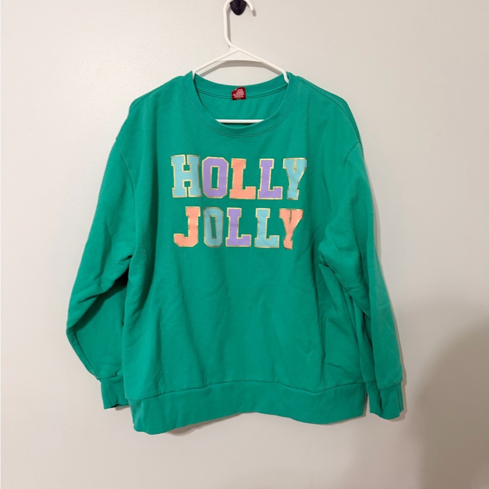Green 'Holly Jolly' Sweatshirt